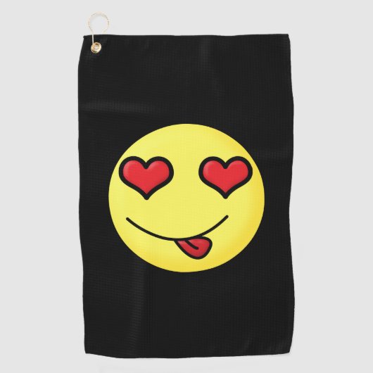 flirt-emoji golfhanddoek (Voorkant)