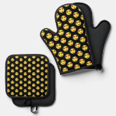 flirt-emoji ovenwant & pannenlap set (Voorkant / Achterkant)