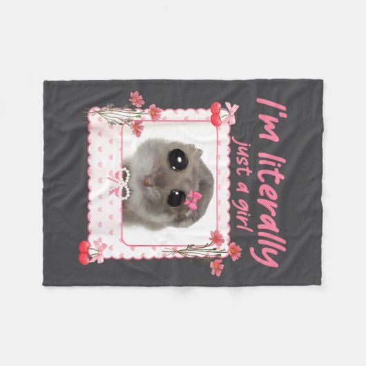 Flirt Ik Ben Letterlijk Gewoon Een Meisje Grappige Fleece Deken (Voorkant (Horizontaal))