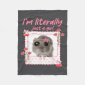 Flirt Ik Ben Letterlijk Gewoon Een Meisje Grappige Fleece Deken (Voorkant)