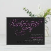 FLIRT  | INVITATIE BACHELORETTE PARTIJ KAART (Staand voorkant)