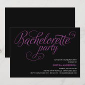 FLIRT  | INVITATIE BACHELORETTE PARTIJ KAART (Voorkant / Achterkant)