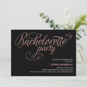 FLIRT  | INVITATIE BACHELORETTE PARTIJ KAART (Staand voorkant)