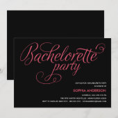 FLIRT | INVITATIE BACHELORETTE PARTIJ KAART (Voorkant / Achterkant)