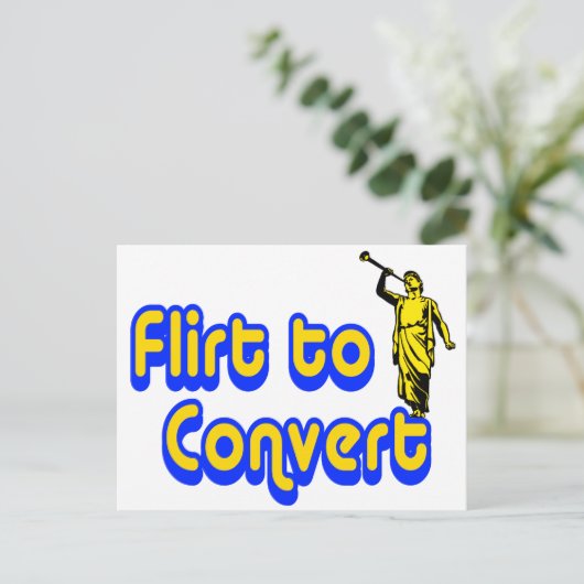 Flirt om om te zetten briefkaart (Staand voorkant)