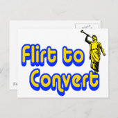 Flirt om om te zetten briefkaart (Voorkant / Achterkant)