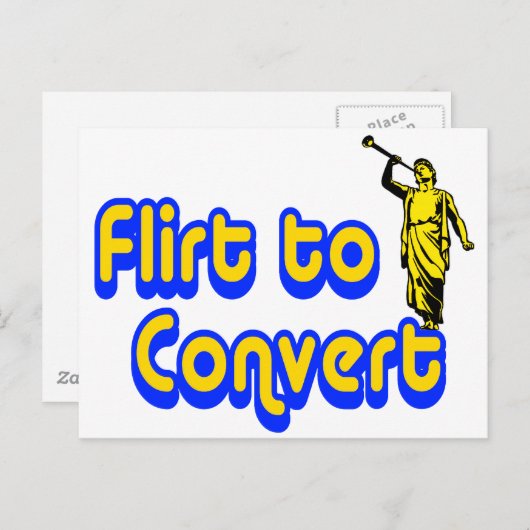 Flirt om om te zetten briefkaart (Voorkant / Achterkant)