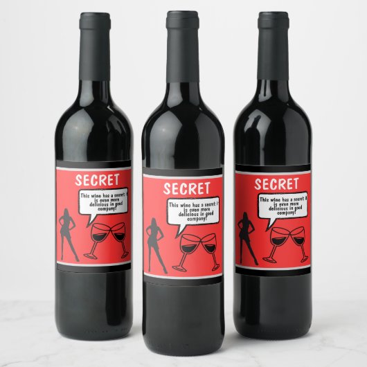 Flirt Over Wine with Custom Labels! Wijn Etiket (Flessen)