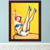 Flirt Pulp Hoesje van Peter Driben Canvas Afdruk (Insitu (Houten vloer))