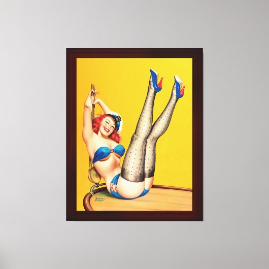 Flirt Pulp Hoesje van Peter Driben Canvas Afdruk (Voorkant)