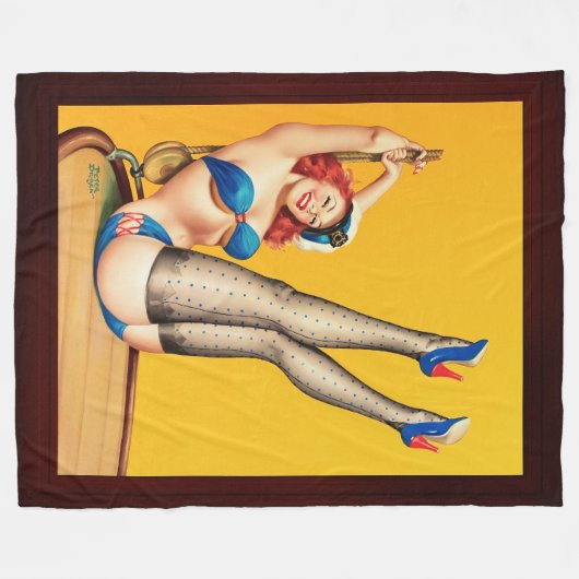 Flirt Pulp Hoesje van Peter Driben Fleece Deken (Voorkant (Horizontaal))