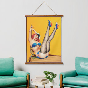 Flirt Pulp Hoesje van Peter Driben Hangend Wandkleed
