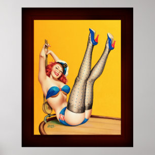 Flirt Pulp Hoesje van Peter Driben Poster