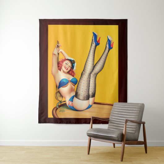 Flirt Pulp Hoesje van Peter Driben Wandkleed (In situ)