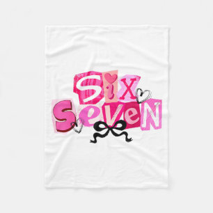 Flirt Six Seven Valentijnsdag Grappige Uitspraak 6 Fleece Deken