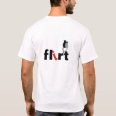 Flirt Typography Heart Design T-shirt (Achterkant)