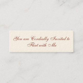 Flirtatie Kaart Mini Visitekaartje