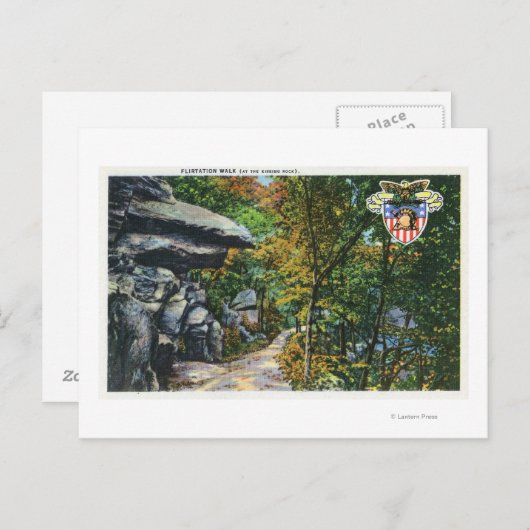 Flirtation Walk Uitzicht van de Kissingrots Briefkaart (Voorkant / Achterkant)