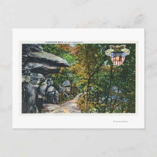 Flirtation Walk Uitzicht van de Kissingrots Briefkaart (Voorkant)