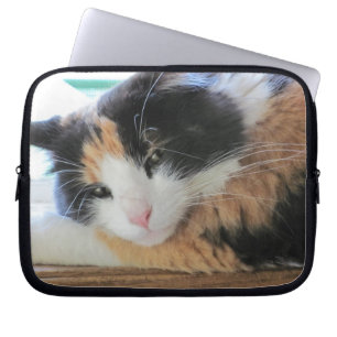 Flirtatious Calico Kat Laptop Sleeve