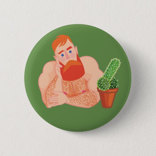 Flirtatious Guy Ronde Button 5,7 Cm (Voorkant)