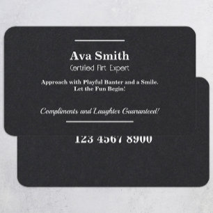 flirtbedel visitekaartje