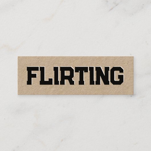 Flirten Eenvoudig Mini Visitekaartje (Voorkant)