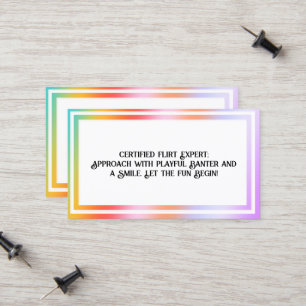 Flirten Hologram Contactkaartje