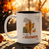 Flirten Skelet Grappig Pompoen Booty Halloween Tweekleurige Koffiemok