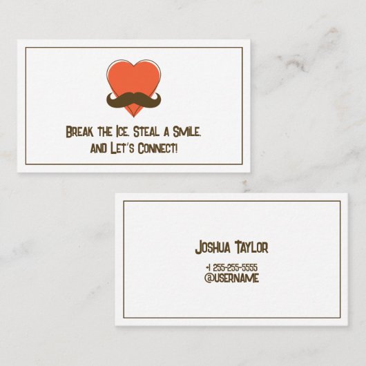 Flirten Visitekaartje (Voorkant / Achterkant)