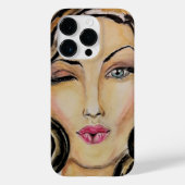 Flirten Vrouw Grappige iPhone Case (Achterkant)