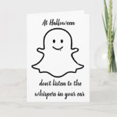 **FLIRTENDE GEAST MET HALLOWEEN** KAART (Voorkant)