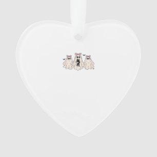 Flirtende geesten met een zwarte kat Klassiek T-sh Ornament
