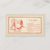 Flirtende kaarten visitekaartje (Voorkant)