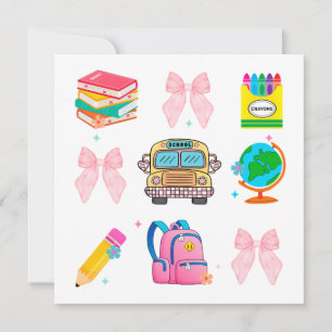 Flirtende school ,Terug Naar School ,Leraar Feestdagenkaart