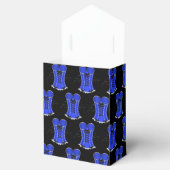 Flirterig Blauw Corset Tent Bedankdoosjes (Geopend)