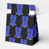 Flirterig Blauw Corset Tent Bedankdoosjes (Achterkant)