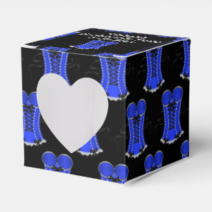 Flirterig Blauw Kanten Hart Bedankdoosjes