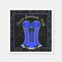 Flirterig Blauw Kanten Korset 