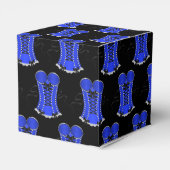 Flirterig Blauw Korset Blok Bedankdoosjes (Achterkant)