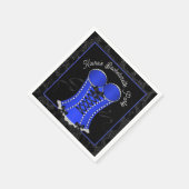 Flirterig Blauw Korset  Servet (Hoek)