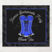 Flirterig Blauw Korset Sparkling Wijnetiket (Enkel label)