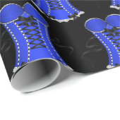 Flirterig Blauw Tuinsieraden Cadeaupapier (Rol Hoek)