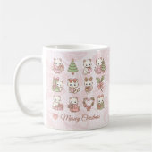Flirterig Kawaii Kat Kerstmis Koffiemok (Links)
