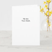 Flirterig Mijn Lippen Uw Wang Kaart (Gele Bloem)