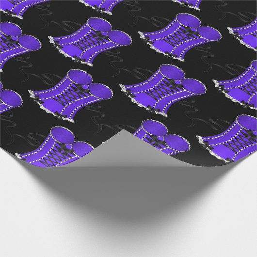 Flirterig Paars Korset Cadeaupapier (Hoek)