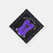 Flirterig Paars Korset  Servet (Hoek)