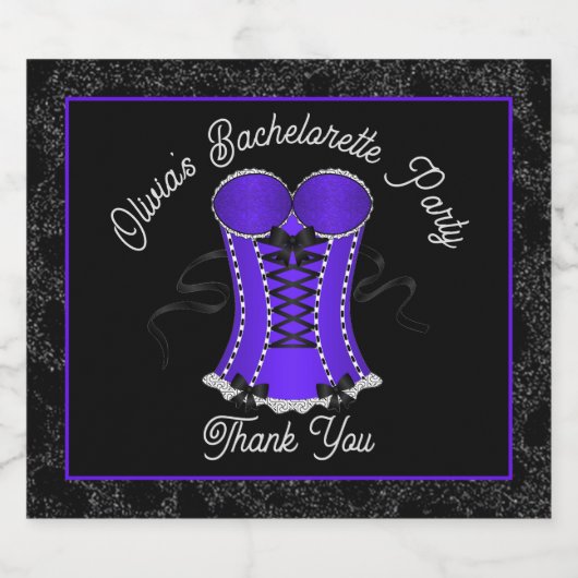 Flirterig Paars Korset Sparkling Wijnetiket (Enkel label)