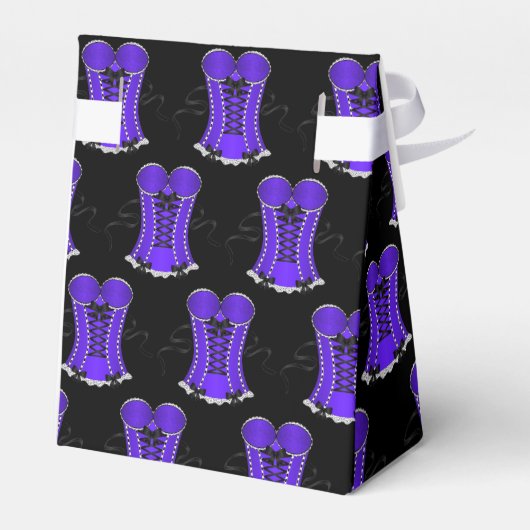 Flirterig Paars Korset Tent Bedankdoosjes (Achterkant)