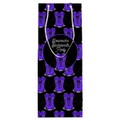 Flirterig Paars Korset Wijn Cadeautas (Achterkant)